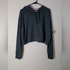 The Normal Brand Long Sleeve Cropped Hoodie